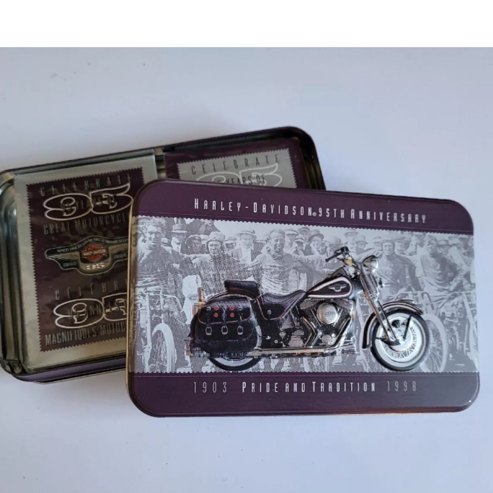 Harley-Davidson Motorcycle Anniversary Playing Cards Tin Keepsake